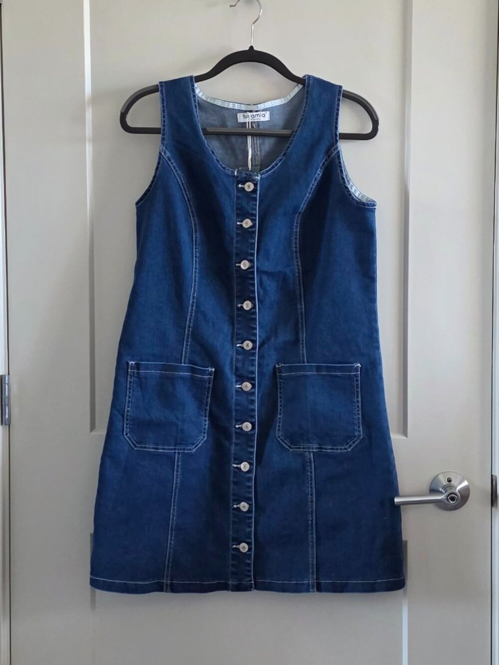 NWT Luvamia Denim Button Down Dress